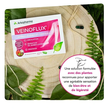 Arkopharma Veinoflux Light and Tonic Legs 60 Capsules