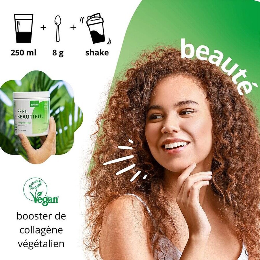 Purasana Colágeno Complexe vegano belleza en polvo Feel Beautiful Taste arándano 240g