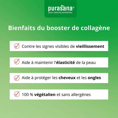 Purasana Collagène Complexe Feel Beautiful Poudre Beauté Vegan Saveur Myrtille 240g