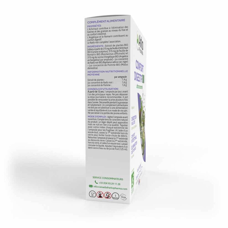 Arkopharma Arkofluids Digestive Comfort Organic 20 Vials