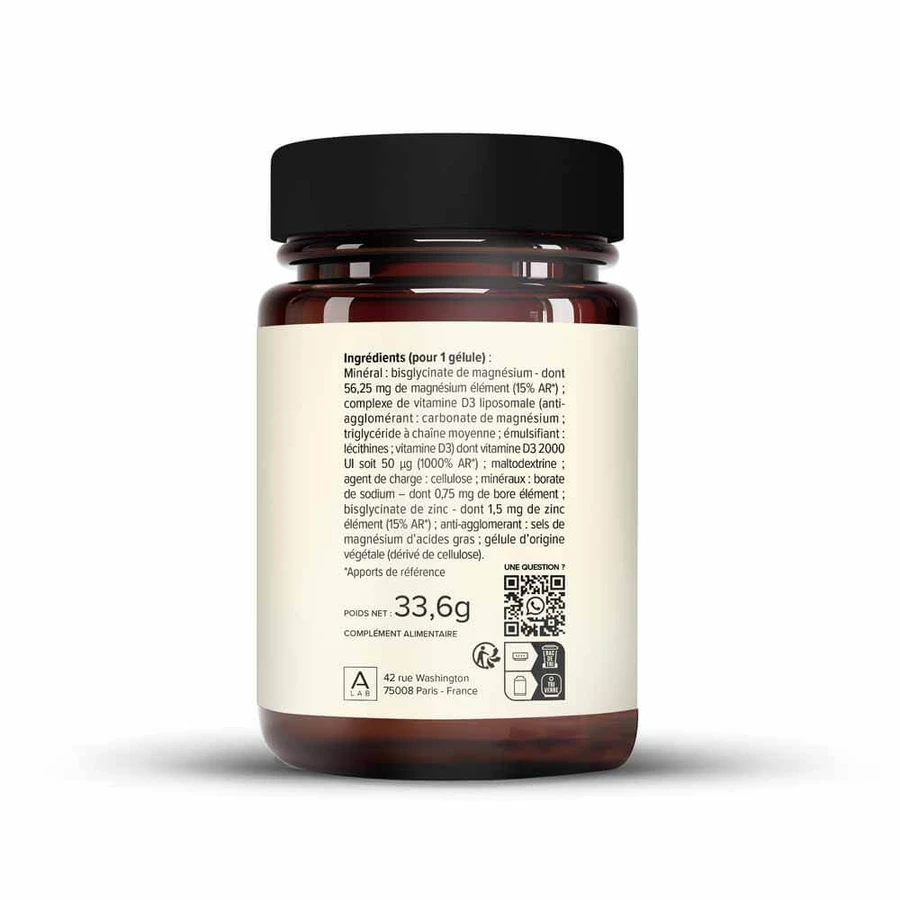A-LAB Vitamine D3 Liposomale 2000UI Défenses Naturelles Immunité 60 gélules