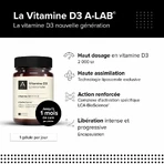 A-LAB Vitamine D3 Liposomale 2000UI Défenses Naturelles Immunité 60 gélules