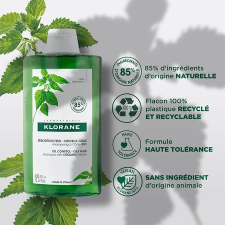 Klorane Champú Seborregulador Ortiga Cabello Graso 400 ml