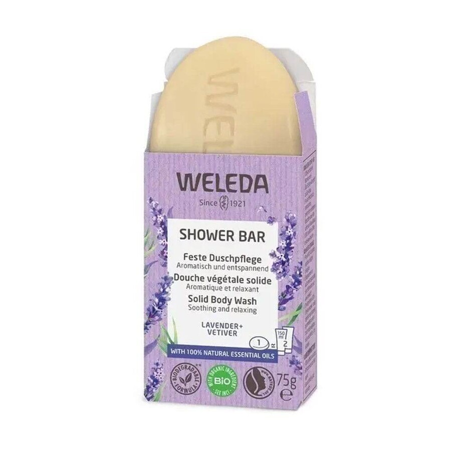 Boutique Weleda Douche végétale solide Lavande + Vetiver 75g Weleda Douche végétale solide Lavande + Vetiver 75g