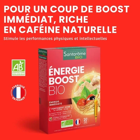 Santarome Energie Boost Bio Coup d'énergie immédiat 20 ampoules