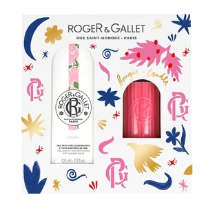 Roger & Gallet Rose Eau Bienfaisante 100ml + Caja de regalo de velas perfumadas