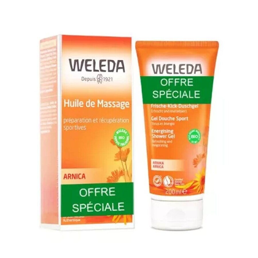 Weleda Massage Oil + Shower Gel Set 2x200ml