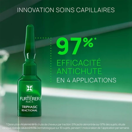 René Furterer Triphasic Reactional Traitement 2-en-1 Antichute & Pousse 12x5ml ampoules