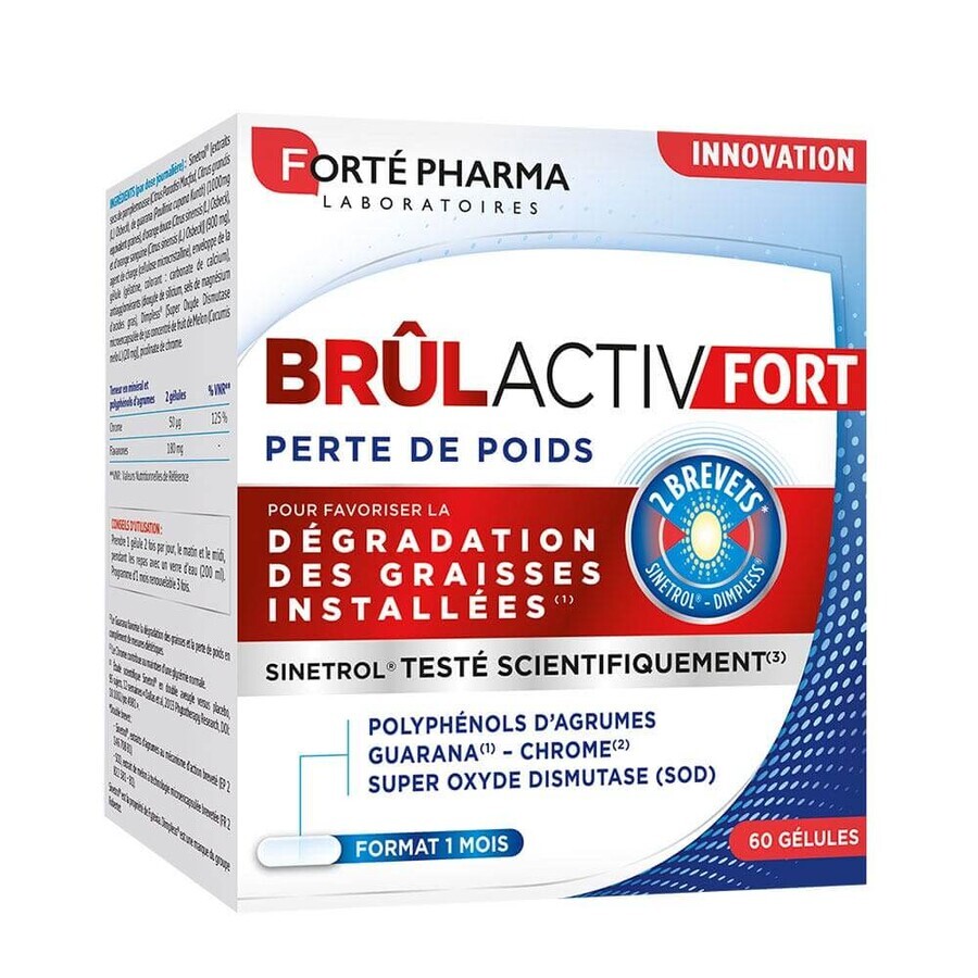 Forté Pharma BrulActiv Fort Triple Action Vetverbrander Gewichtsverlies 60 Capsules
