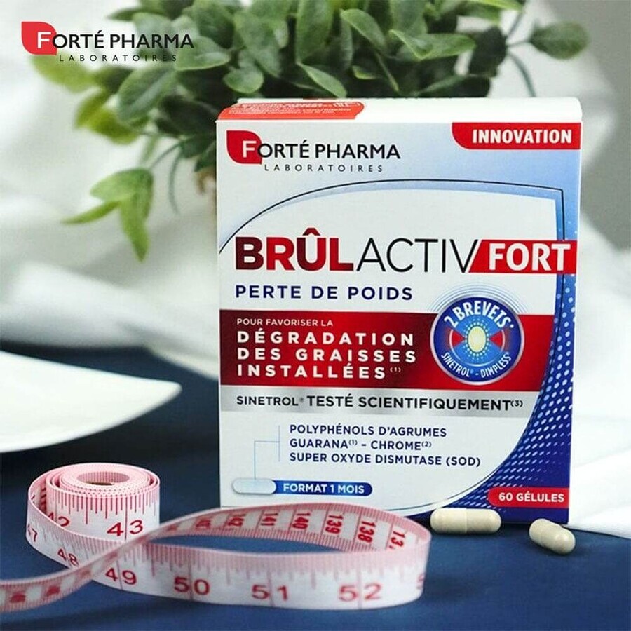 Forté Pharma BrulActiv Fort Triple Action Vetverbrander Gewichtsverlies 60 Capsules