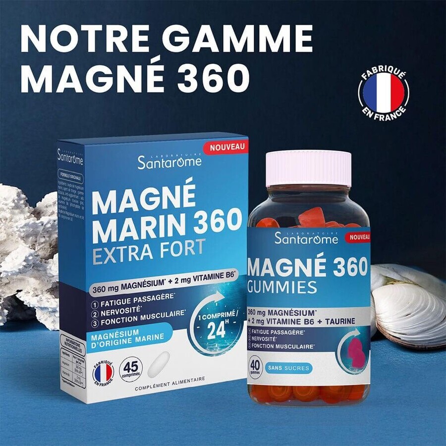 Santarome Magnesio 360 mg Relajación Sin Azúcar 40 Chicles