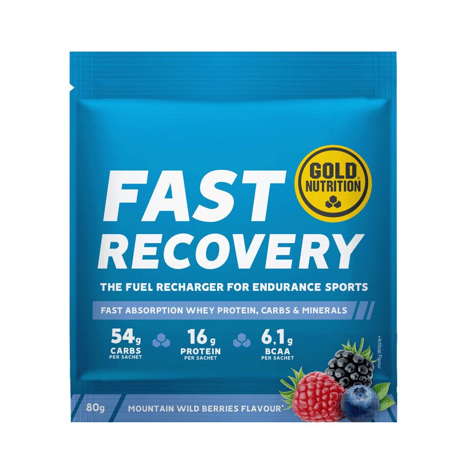 Fast Recovery Recovery Recovery Powder, Berries, 80 g, Gold Nutrition
