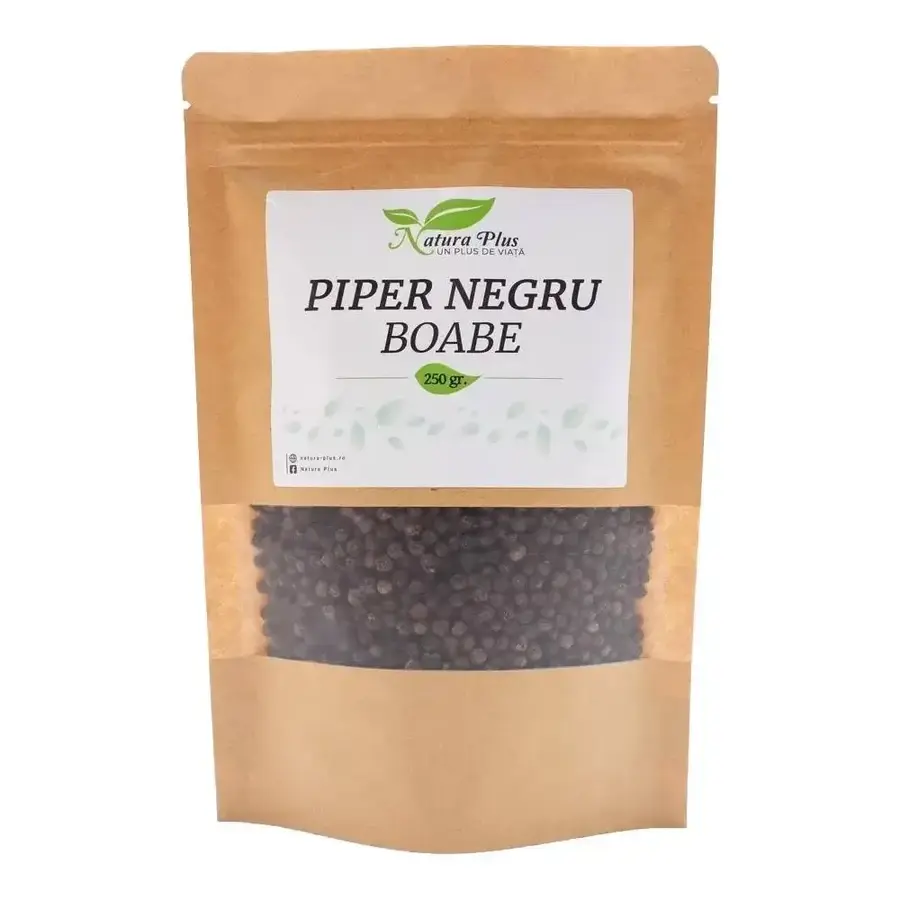 Piper negru boabe, 250 g, Natura Plus
