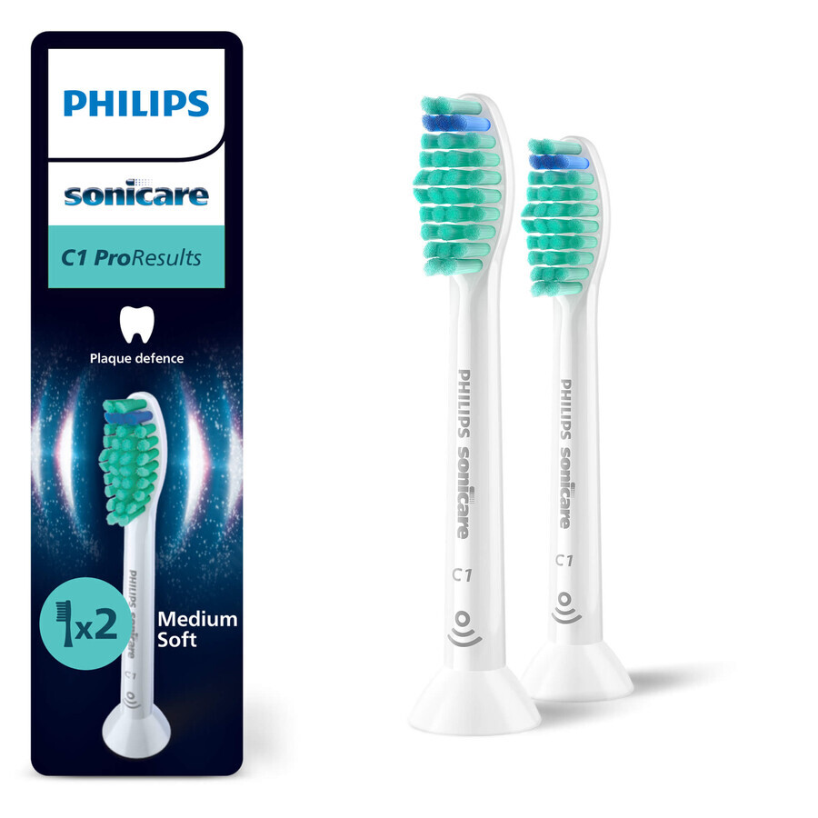 Testine di ricambio per Philips Sonicare ProResults, HX6012/87, 2 pezzi, Philips