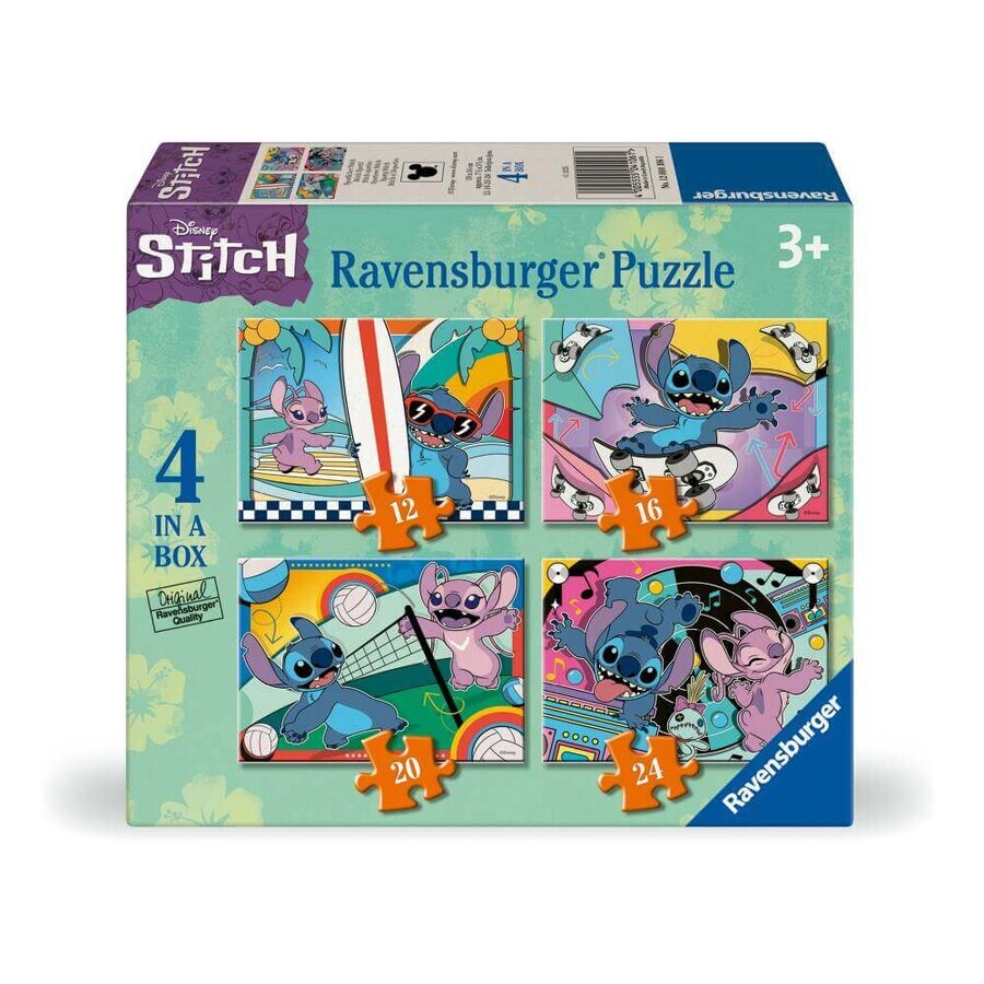 Puzzle Disney Stitch 4 in 1, ab 3 Jahren, Ravensburger