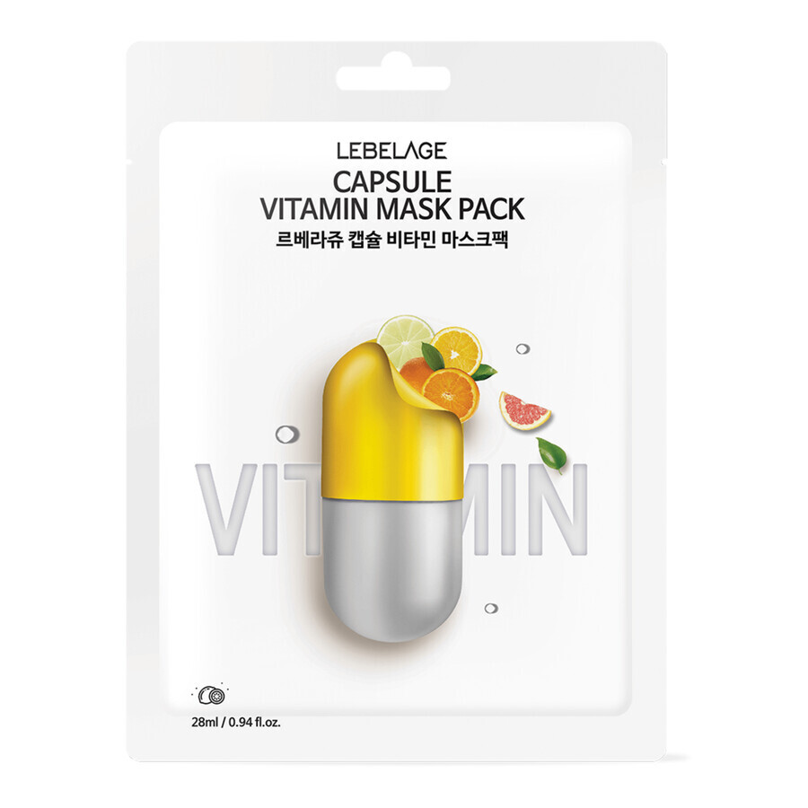 Masca de fata capsule Vitamin Tree Fruit, 28 ml, Lebelage