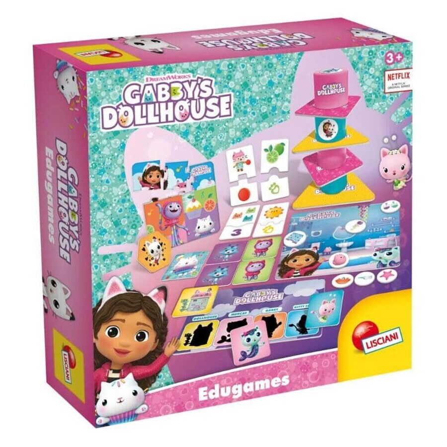 My First Game Collection, 3 years+, Gabby's Dollhouse, Lisciani