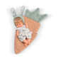 Doll with bunny rabbit head and carrot blankie, 20 cm, 3 years+, Bomboncin, Asivil