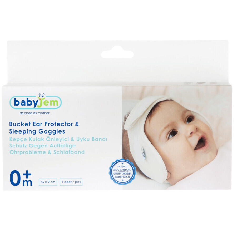 Ear Band 2 in 1, 0 months+, Anthracite, BabyJem