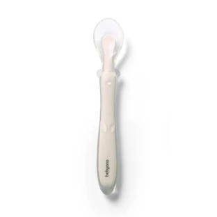 Flexible silicone spoon, 6 months+, Beige, Babyono