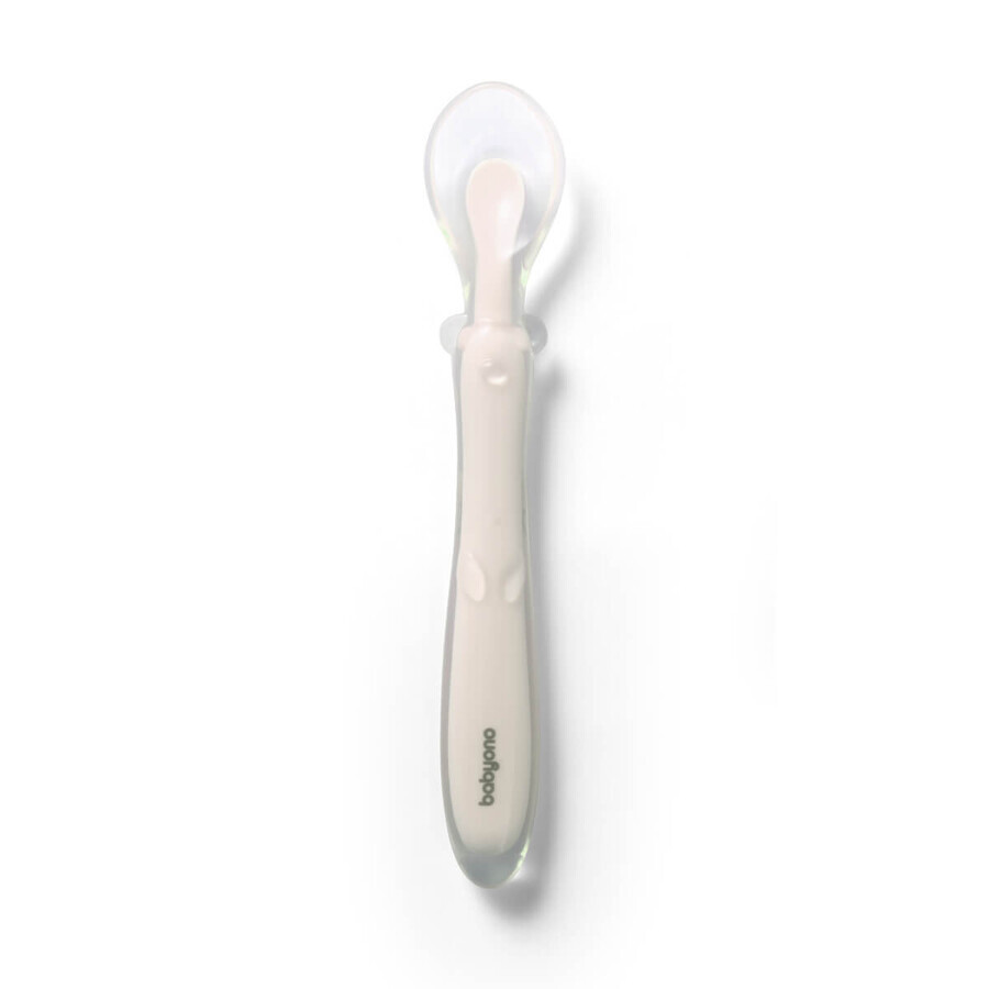 Cuillère souple en silicone, 6 mois et +, Beige, Babyono