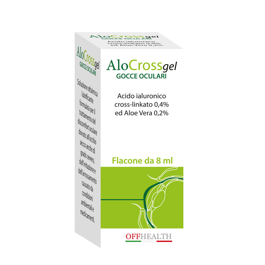 Alocross Gel Eye Drops, 8 ml, Offhealth