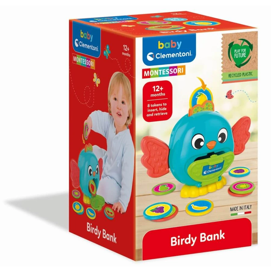 Poupée d'activité Montessori Baby Bird, 12 mois+, Clementoni