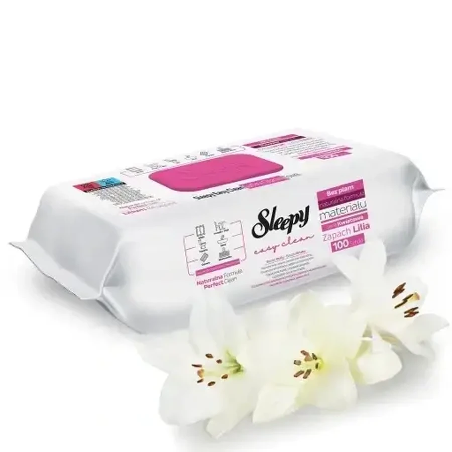 Easy Clean multipurpose wet wipes, Cherry Blossom, 100 pieces, Sleepy
