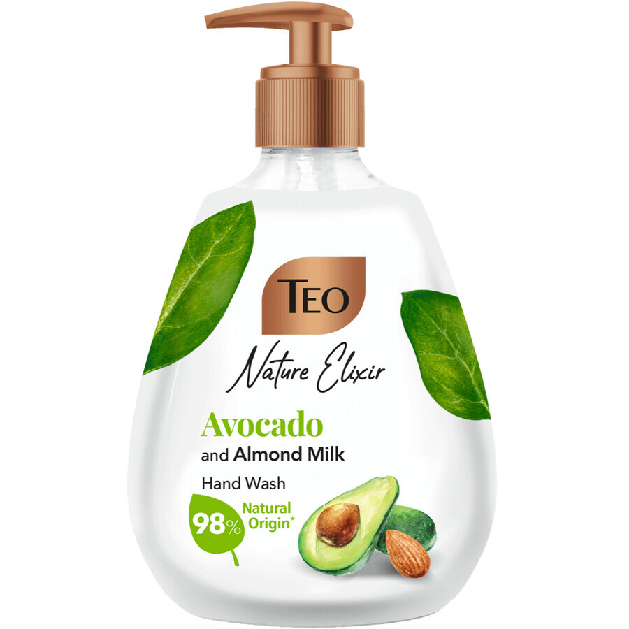 Flüssigseife Nature Elixir, Avocado und Mandelmilch, 400 ml, Teo