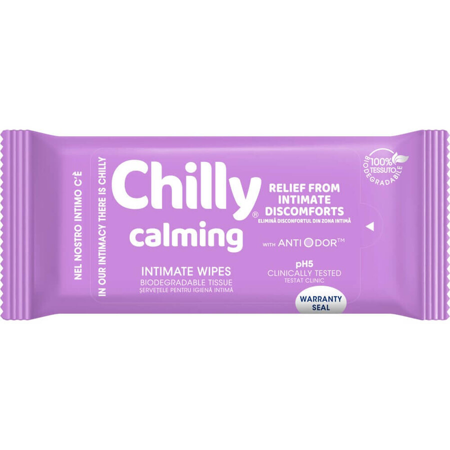 Intima Hygiene Wipes, Calming, 12 pieces, Chilly