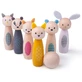 Juego de bolos, 2 años+, Animales felices, BigJigs