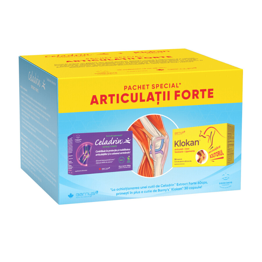 Package Klokan 30 capsules + Celadrin Extract Forte 500 mg 60 capsules, Good Days Therapy