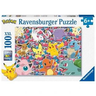 Pokemon klaar om te vechten puzzel, 6 jaar+, 100 stukjes, Ravensburger