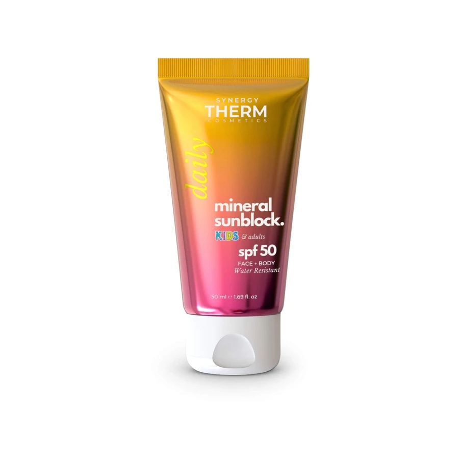 Minerale zonnebrandcrème SPF 50 voor kinderen en volwassenen, 50 ml, Synergy Therm