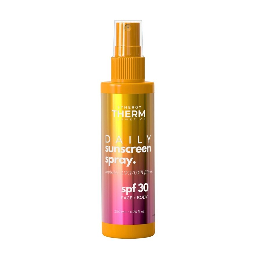Synergy Therm Crème solaire quotidienne SPF30 Crème solaire quotidienne spray texture légère, 200 ml, Synergy Therm
