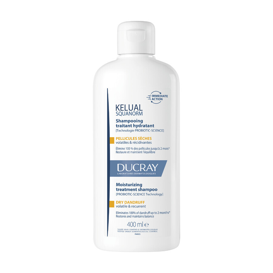 Dermo-cosmetic seboregulating shampoo, dry dandruff Kelual, 400 ml, Ducray