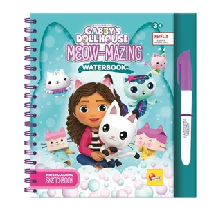 Livre de coloriage Waterbook, +3 ans, Gabby's Dollhouse and kittens, Lisciani