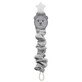 Muslin pacifier chain with star, Grey, 1 piece, BabyJem