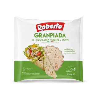 Piadina met extra vierge olijfolie, 330 g, Roberto