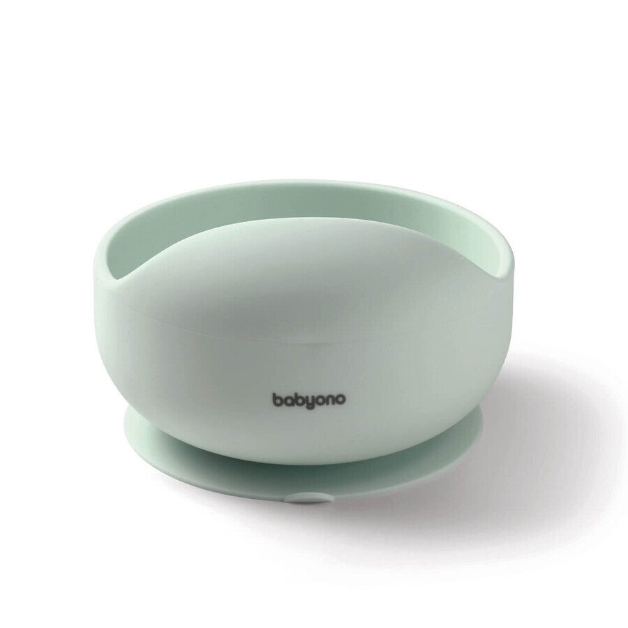 Silikonnapf mit Saugnapf für Babys, 6 Monate+, Mintgrün, Babyono