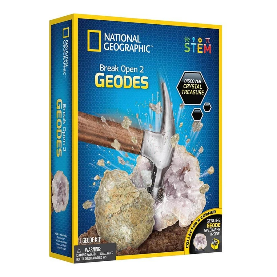 Kit STEM creativo Impara a rompere un geode, dagli 8 anni in su, National Geographic