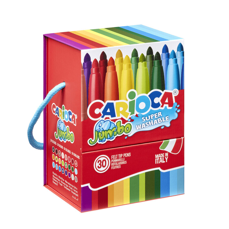 Set of Jumbo colored cariocas, 30 pieces, Carioca