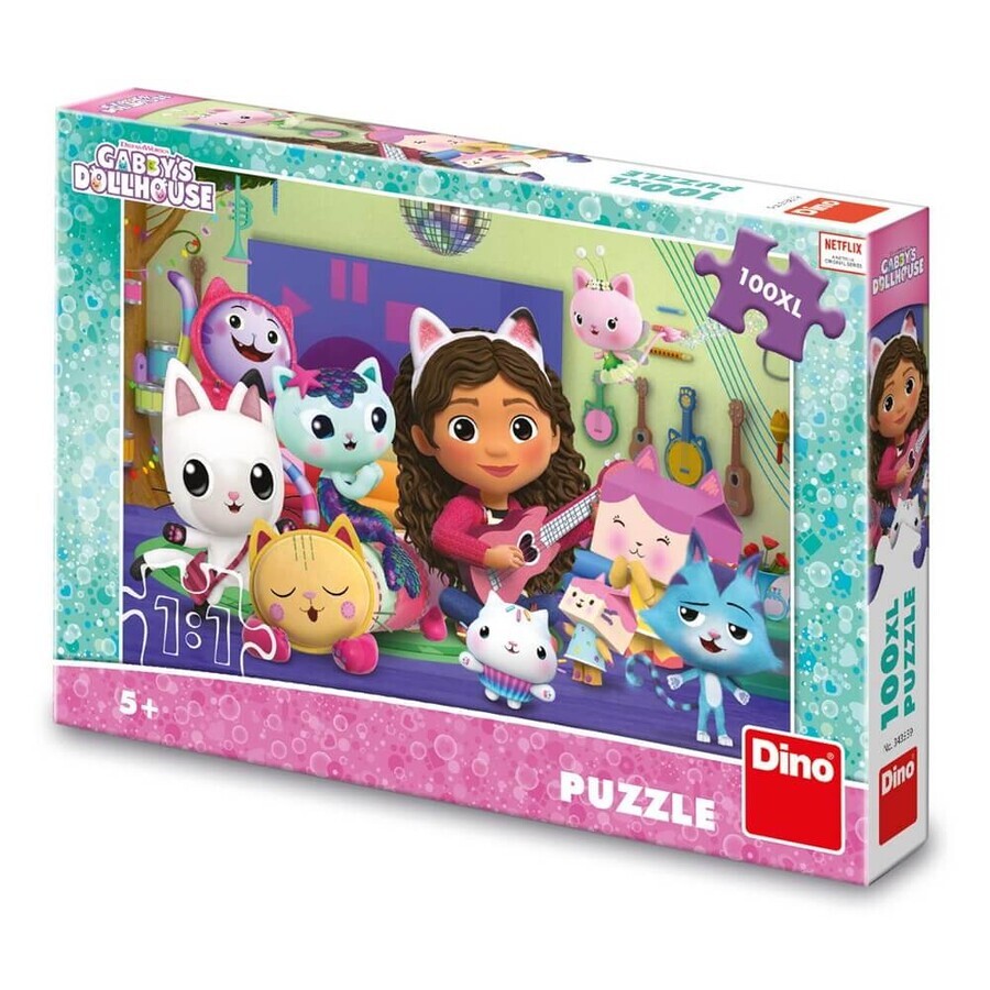 Puzzle, 5-8 años, Gabby y la hora de la música, 100 piezas, Dino Toys