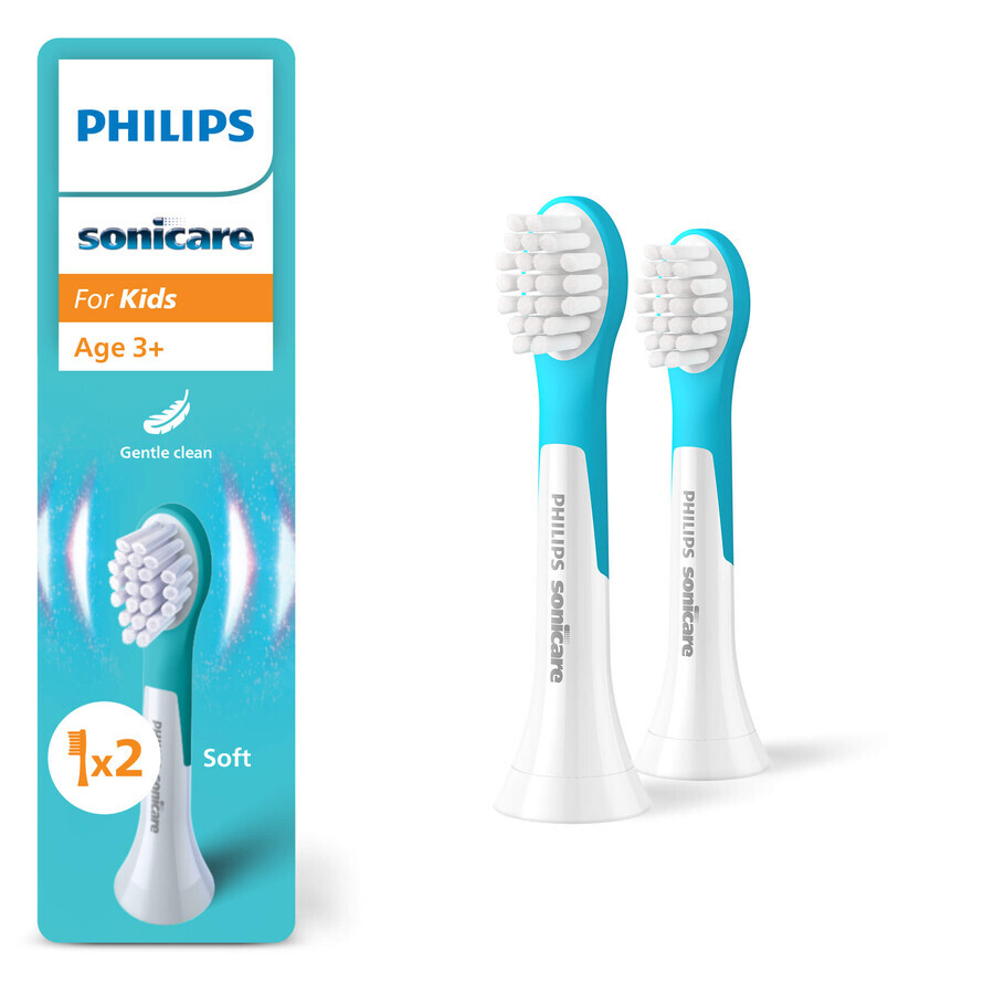 Sonicare Kids toothbrush refills for toothbrush Sonicare Kids, +3 years, HX6032/90, 2 pcs, Philips