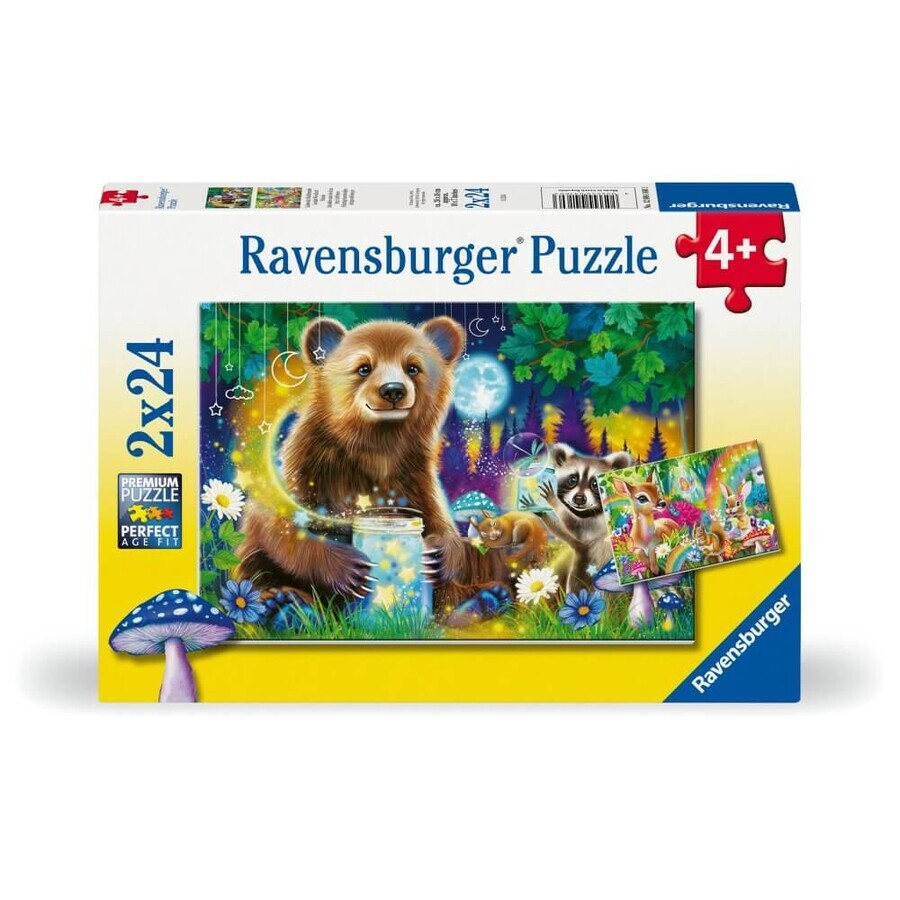 Puzzle The Forest Forest's Funny Friends, 4 years+, 2x24 pieces, Ravensburger