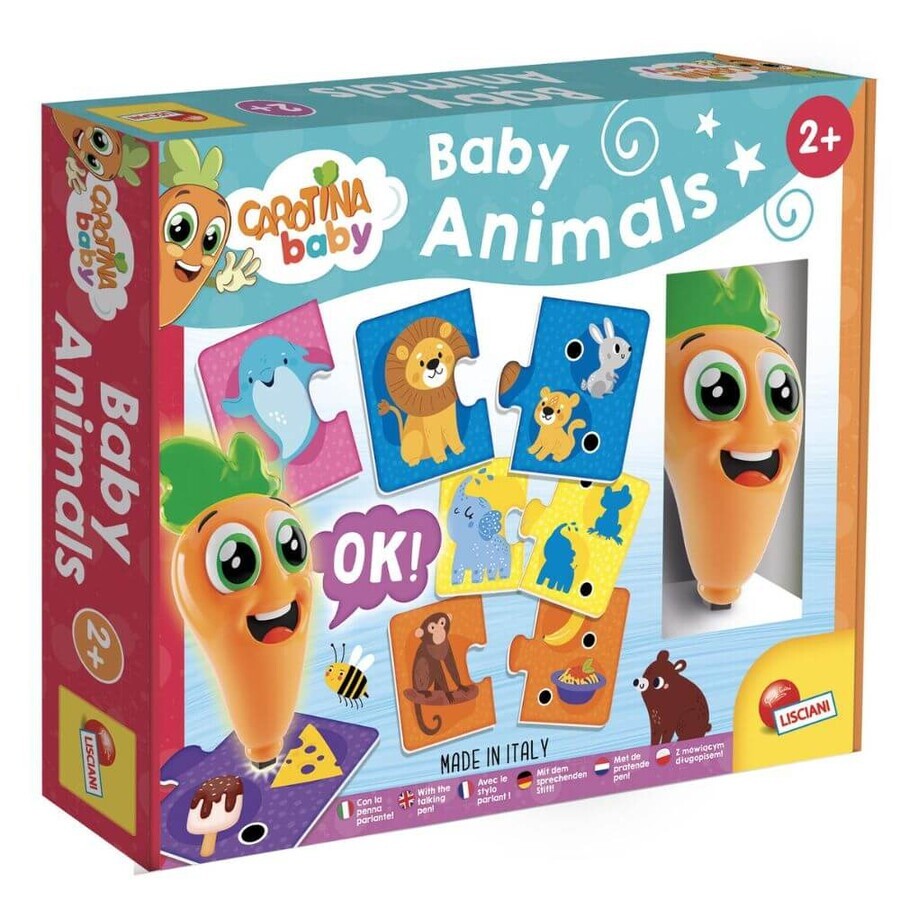Set met interactieve pen, +2 jaar, Invat Animalutele, Lisciani
