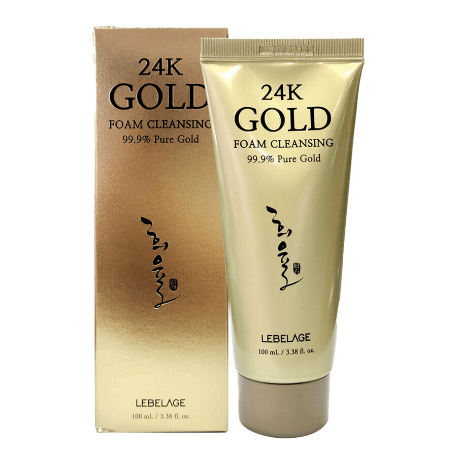 Schiuma detergente viso oro 24K, 100 ml, Lebelage
