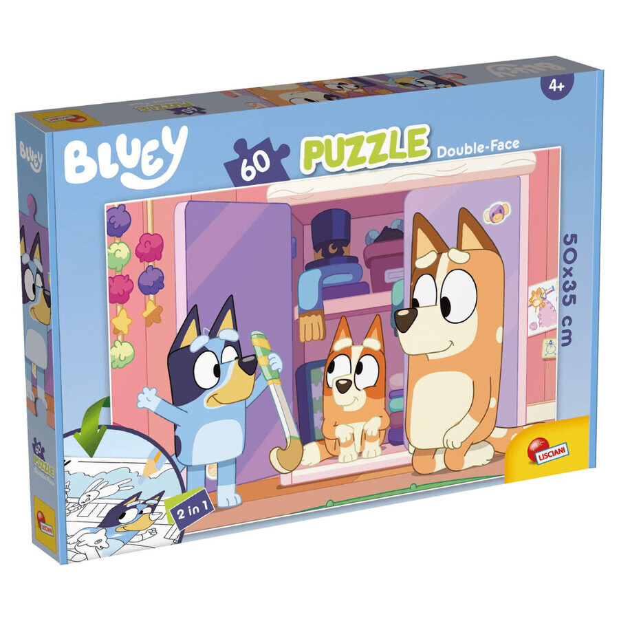 Maxi-Malpuzzle, ab 4 Jahren, Bluey, 60 Teile, Lisciani