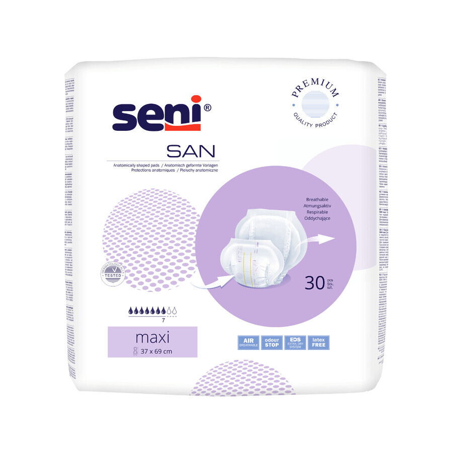 Incontinence pads, San Uni, 30 pieces, Seni