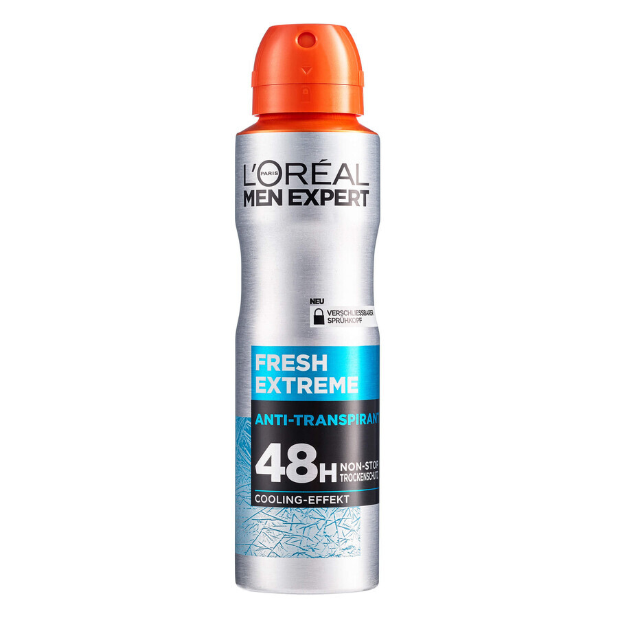 Spray antitraspirante Fresh Extreme Men Expert, 150 ml, Loreal Paris